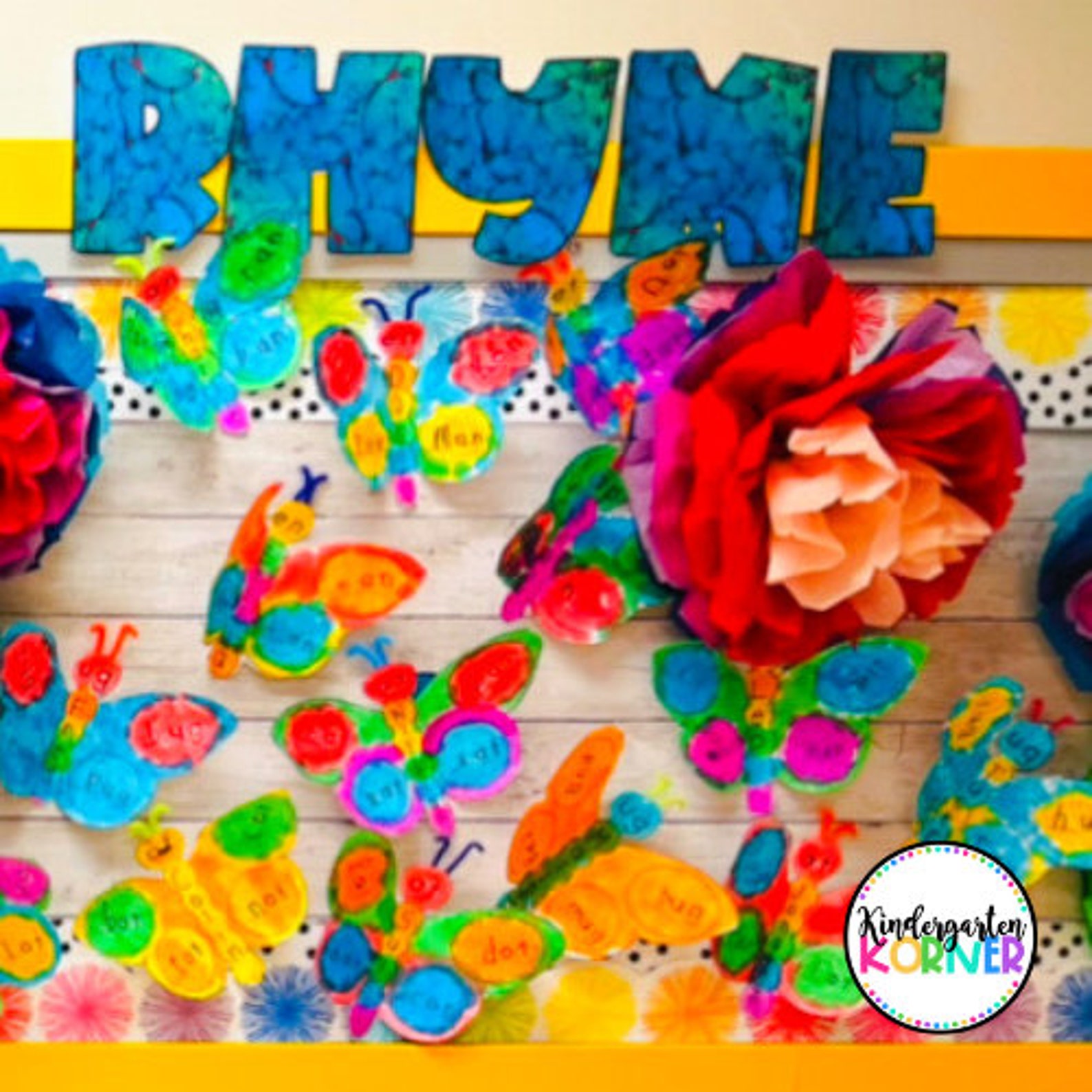 Butterflies Spring Bulletin Board Butterfly Word Families Kindergarten