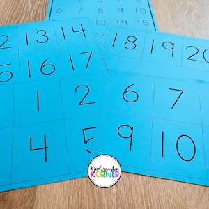 Cartes Flash numériques | Nombres de 0 à 20 | Identification / Reconnaissance du numéro | Cartes flash pour les numéros de maternelle