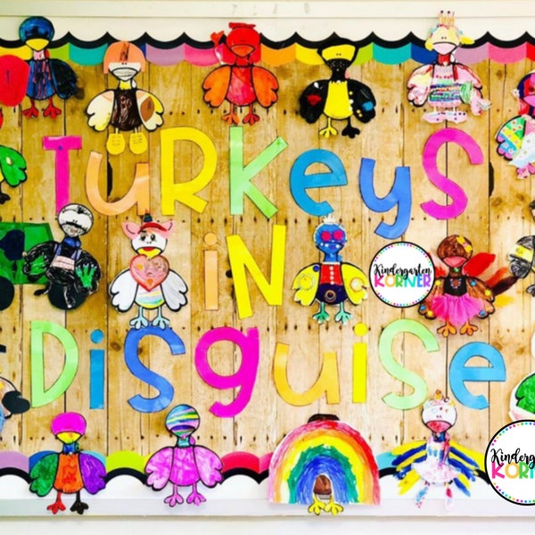 Turkeys in Disguise | Disguise a Turkey Thanksgiving Bulletin Board & Family Homework Project BONUS Writing Prompt and Election Day Lesson