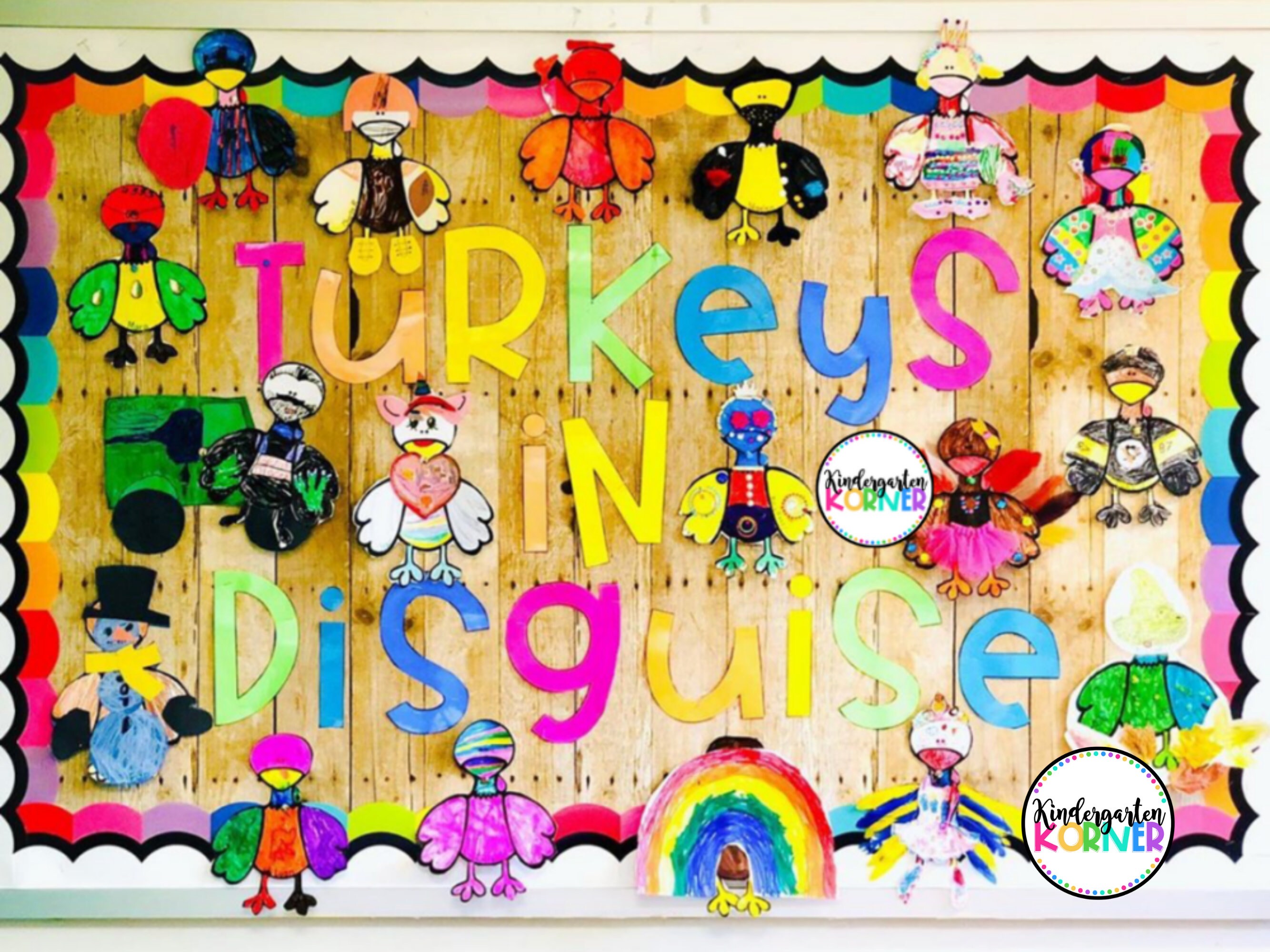 Turkeys In Disguise Disguise A Turkey Thanksgiving Bulletin Board 