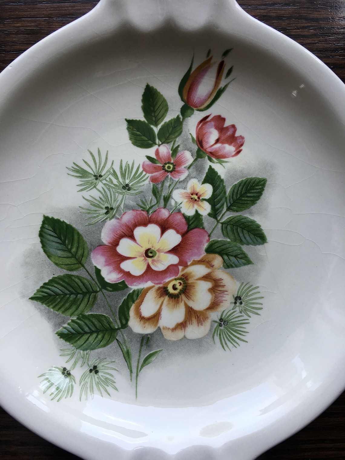 Vintage Ceramic Floral Ring Tray Trinket Tray Jewelry Holder Etsy