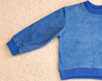 Vintage 70s 80s Nicki Pullover Children's Sweater Blue Light Blue 92/98 Cotton Sweatshirt Kids Made in Western Germany Girls Boys