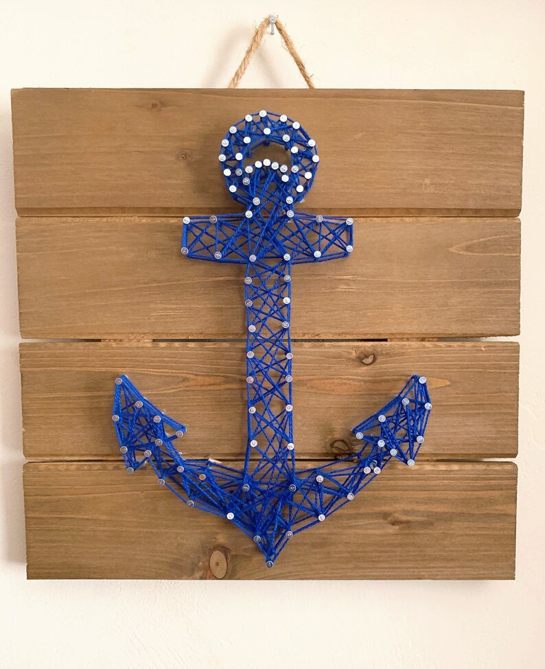 Anchor String Art Large Unfinished nautical inspired Etsy