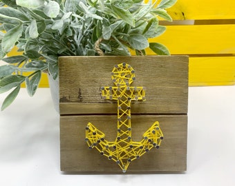 Anchor String Art - Small, Unfinished | nautical inspired wedding sign, nautical home decor