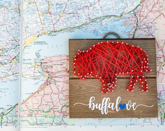 Buffalove String Art | Buffalo NY wall art, Buffalo sports gift, buffalo string art, buffalo home decor