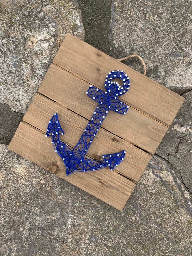Anchor String Art Large Unfinished Nautical Inspired Etsy