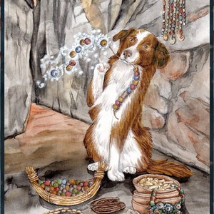Six of Earth Print from Magical Dogs Tarot