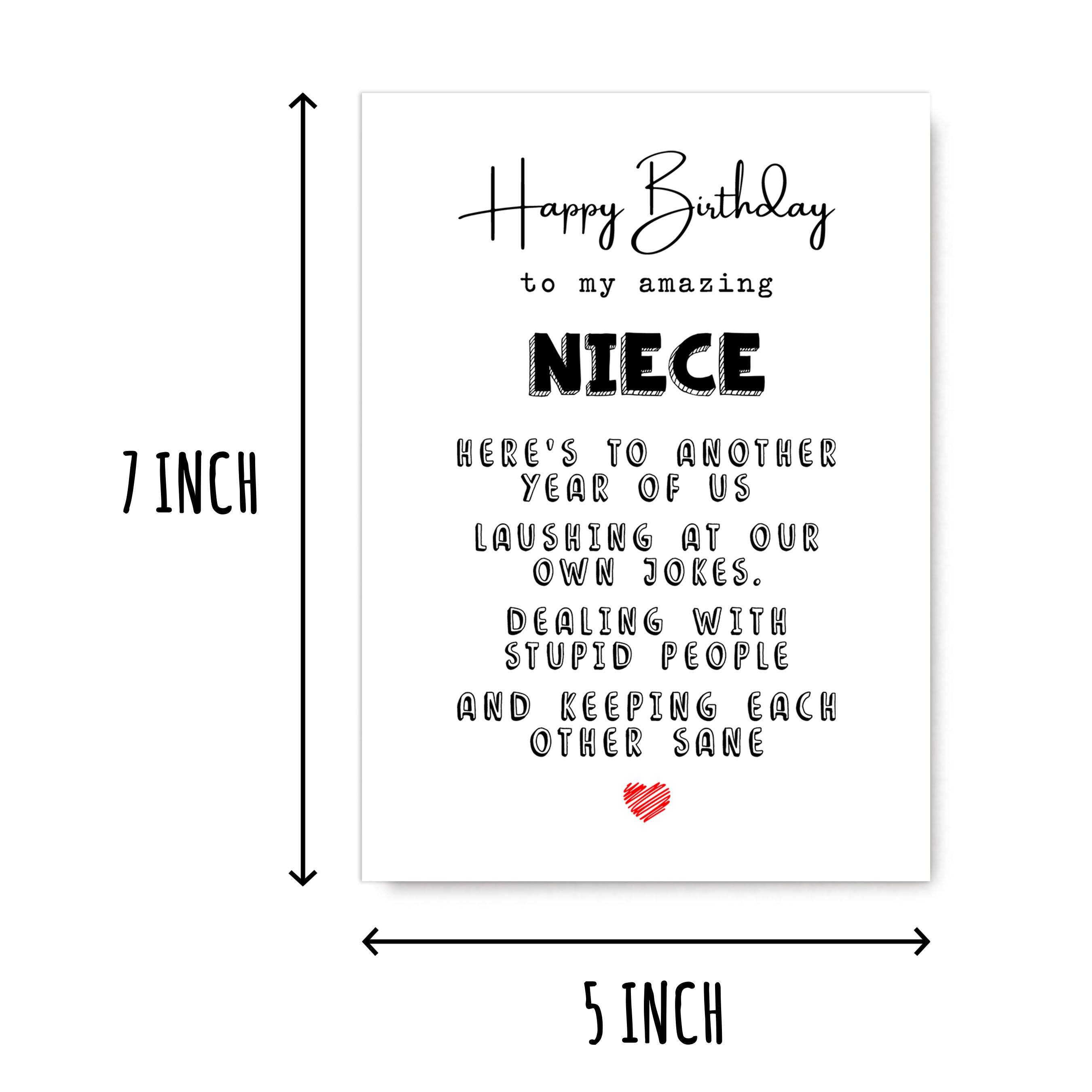 Birthday Card for Niece, Greeting Card, for Niece, Happy Birthday to My