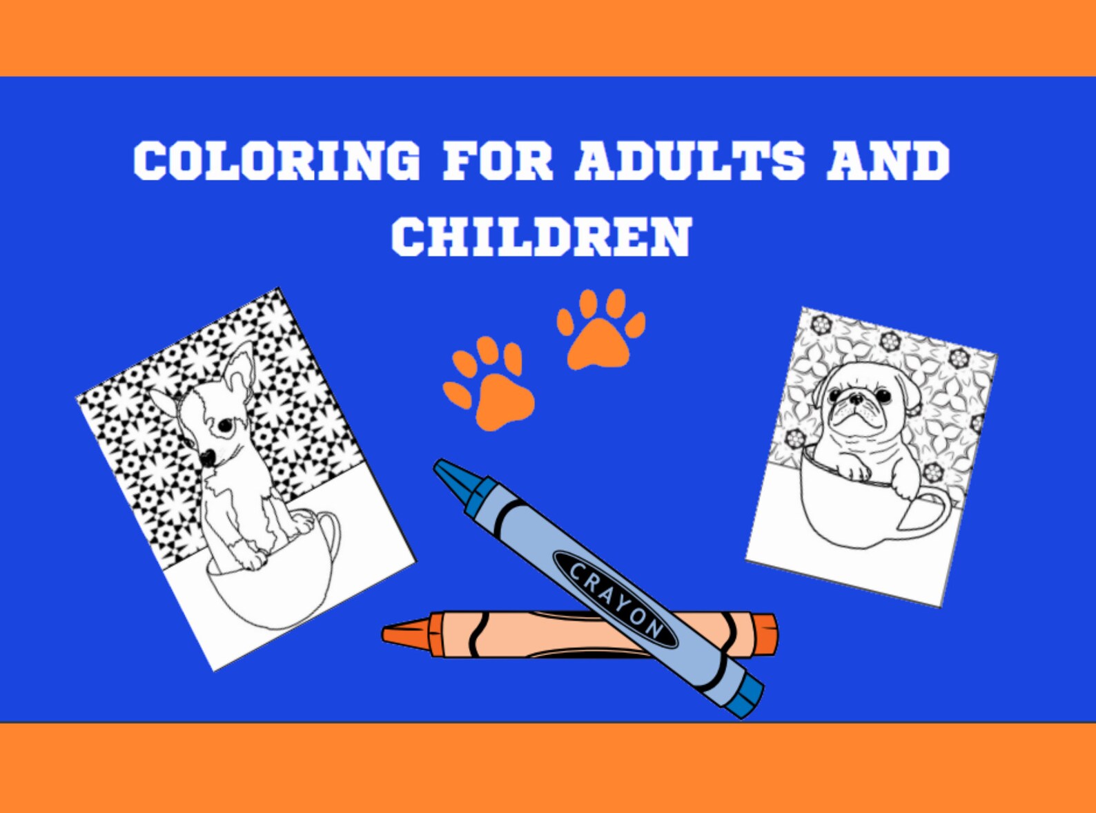 Teacup Puppy Coloring Pages, Instant Download, Print From Home, Kids Coloring Book Pages, Adult