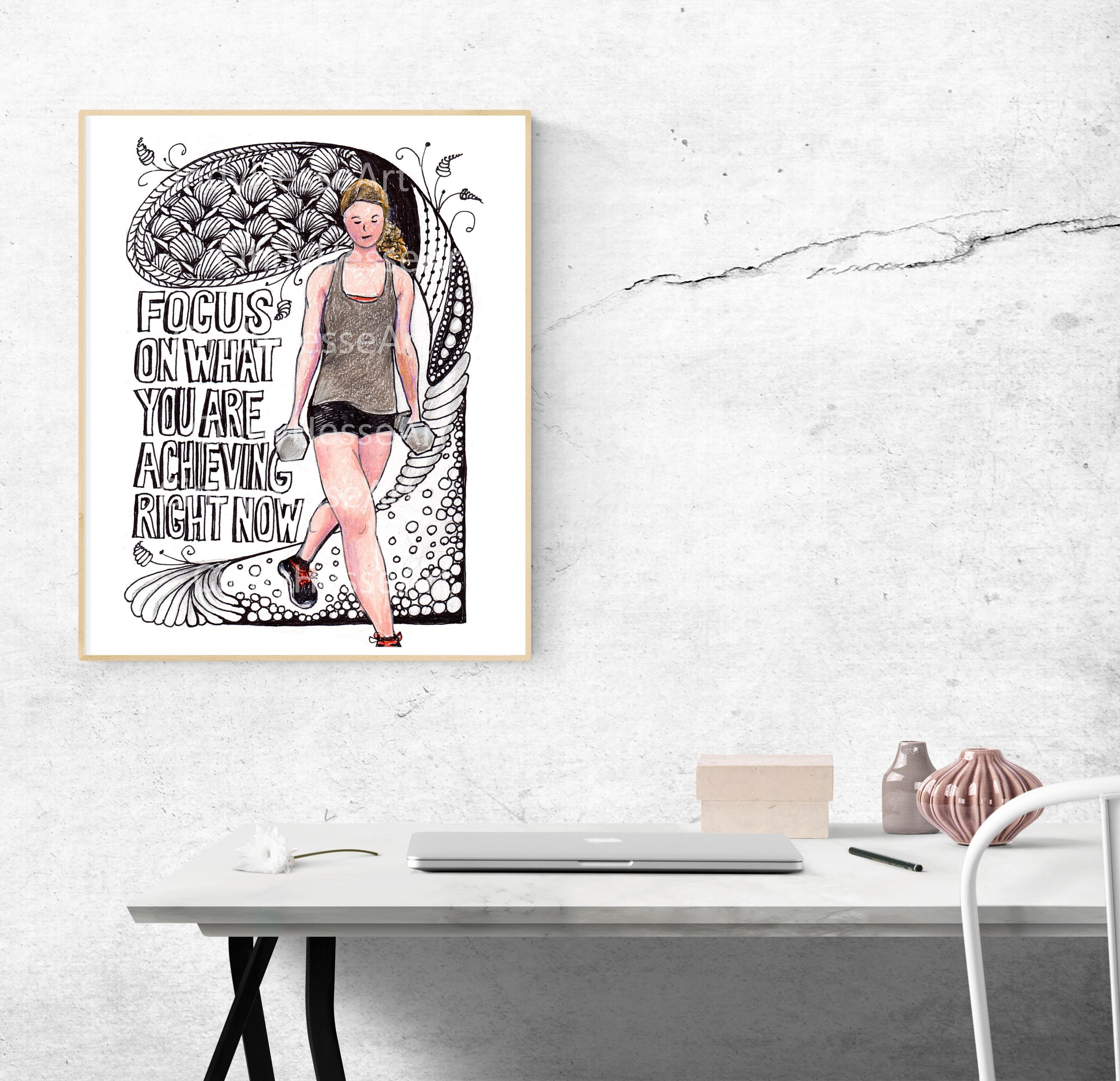 Inspirational Art Gym Art Gym Decor Weight liftingArt | Etsy