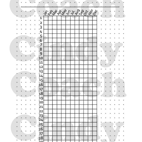 Daily Habit Tracker  fitness, sleep, mood, exercise, journal page, bullet journal, customize-able, full year, motivation 365 days at  glance