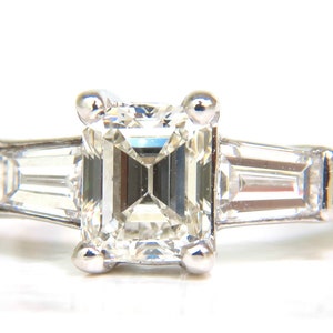 GIA 1.56CT Brilliant Emerald Cut Diamond Ring J/Vvs2 Solitaire image 1