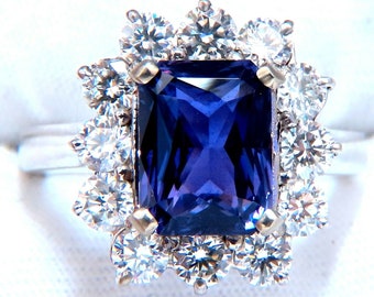 GIA Certified 5.03ct Natural No Heat Color change Purple Violet Sapphire Ring