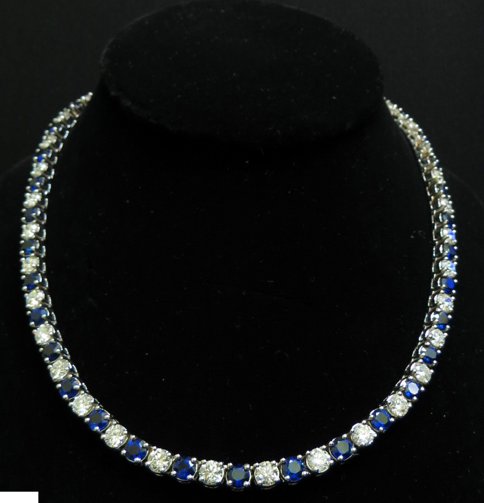 18KT 33.68CT Natural Top Gem Sapphire Diamond Necklace Best Eternity - Etsy
