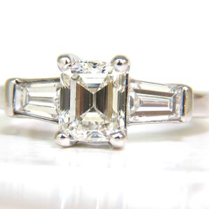 GIA 1.56CT Brilliant Emerald Cut Diamond Ring J/Vvs2 Solitaire image 5