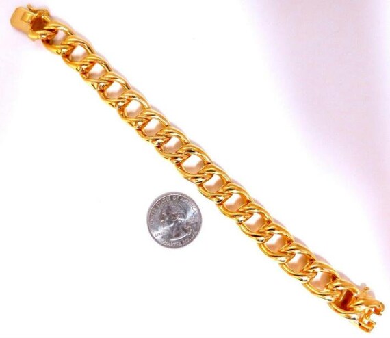 Modified Cuban Link Bracelet 14kt 63 Grams Ref 12… - image 2