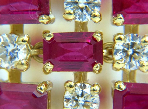 Gia Certified Natural Ruby Diamond Cuff Bracelet … - image 3