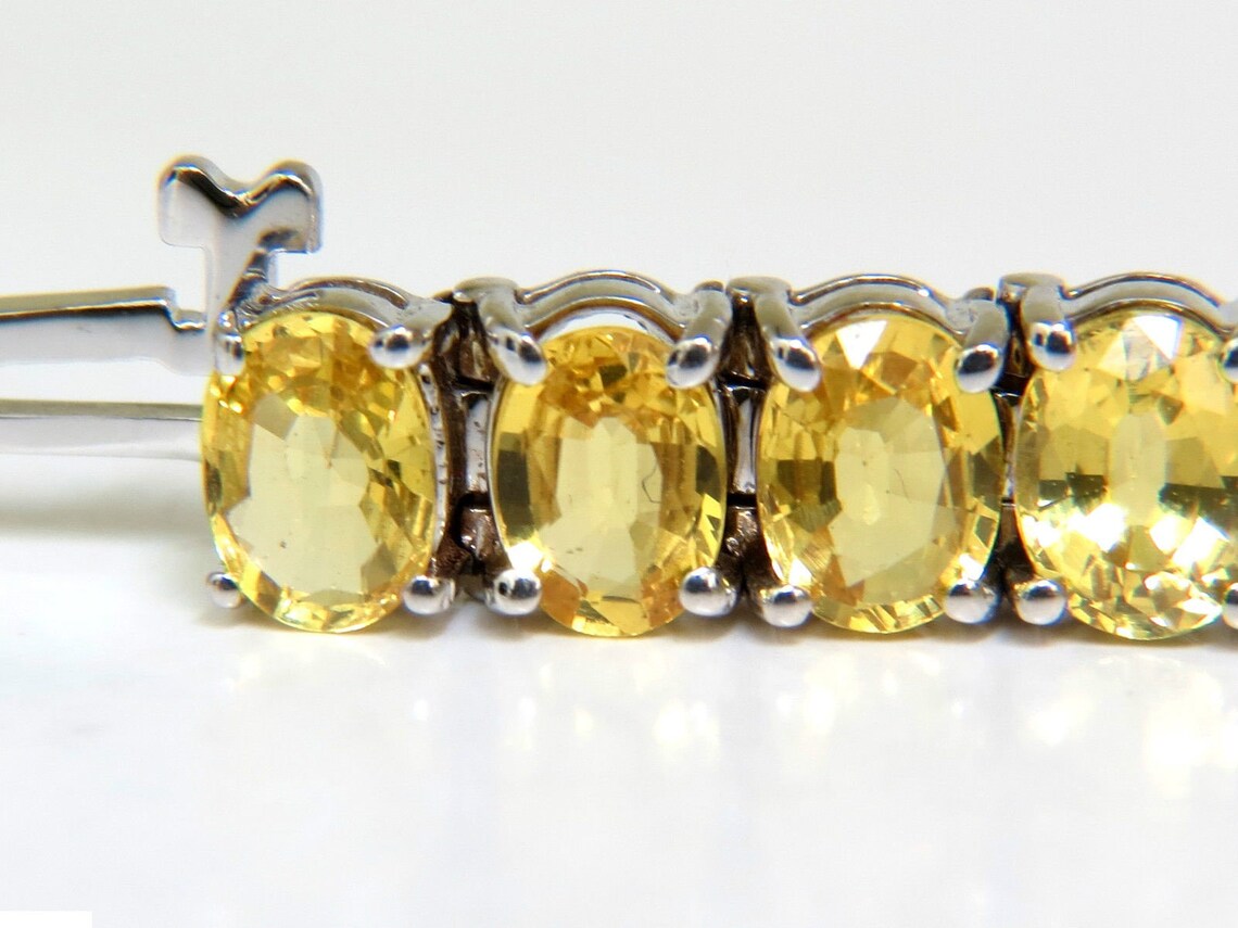 26.00CT Natural Rare Blue Yellow Pink Gem Sapphire Bracelet Etsy