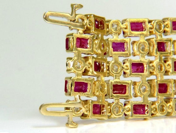 Gia Certified Natural Ruby Diamond Cuff Bracelet … - image 6