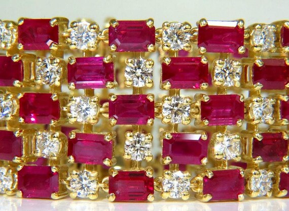 Gia Certified Natural Ruby Diamond Cuff Bracelet … - image 2