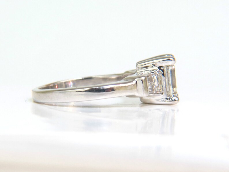 GIA 1.56CT Brilliant Emerald Cut Diamond Ring J/Vvs2 Solitaire image 7