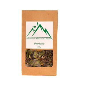 Organic Bearberry Tea Dried Leaves, Arctostaphylos, Uva ursi, Natural, Albanian Organic Superior Quality Fresh Relaxing tea image 2