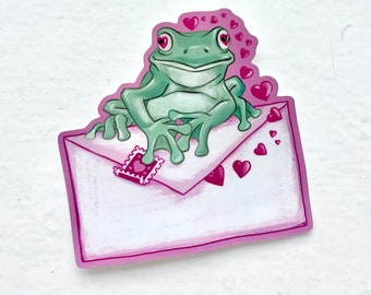 Frog Love Letter Sticker