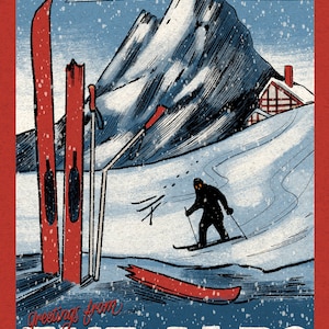 Carte postale de vacances dans les Alpes