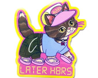 L8r hater cat sticker