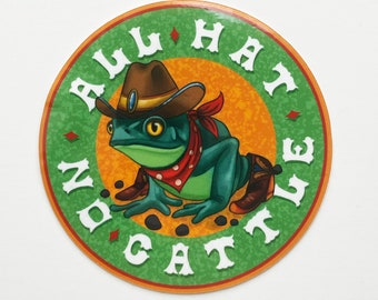 Cowboy Frog Sticker