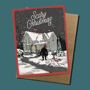 Gruselige Cryptid Weihnachtsweihnachtskarte