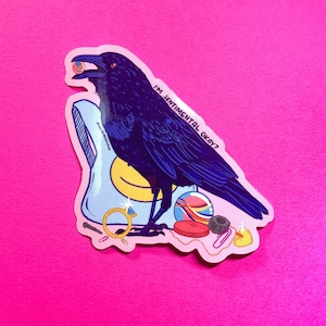 Ich bin Sentimental Crow Vinyl Sticker