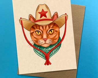 Cowboy Cat Card