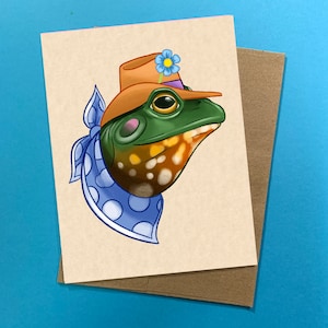 Cowboy Frosch Karte