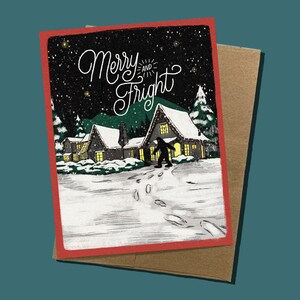 Merry and Fright Cryptid Weihnachtskarte