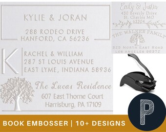 Personalized Wedding Embosser Realtor Gift Handheld Embosser Custom Address Embosser Swirl Border Address Embosser Housewarming Gift