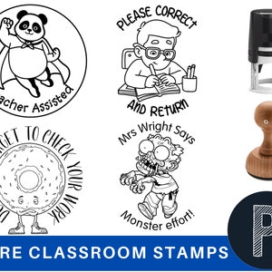 Teacher Stamps, Classroom Stamps, Homework Grading Stamp, Teacher Gifts, Fun Homework Stampers, Personalized Teacher Stamp, Custom Stamps