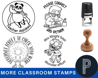 Teacher Stamps, Classroom Stamps, Homework Grading Stamp, Teacher Gifts, Fun Homework Stampers, Personalized Teacher Stamp, Custom Stamps