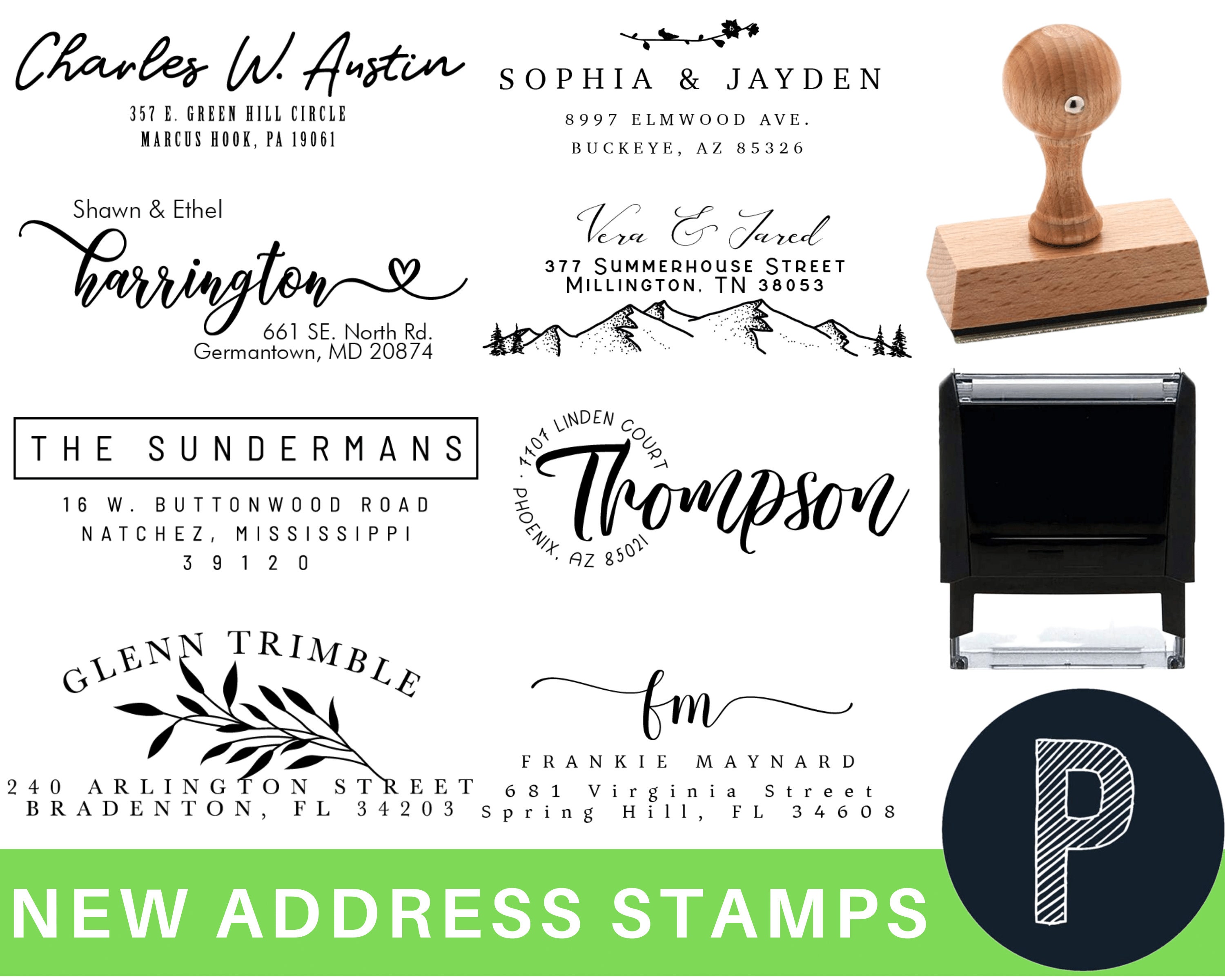 Custom Return Address Stamp |  Personalized Gifts | Address Stamper | Address Stamps | Wedding and Housewarming Gifts | Birthday Gift Ideas