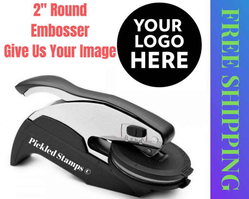 Custom Logo Large 2 Embosser Seal Stamp Your Own Design Etsy