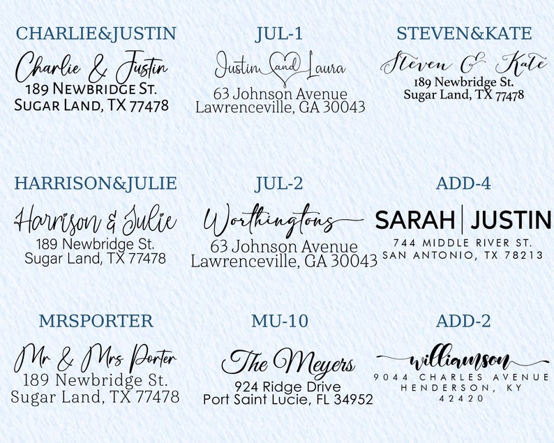 Custom Address Stamp | Wedding Stamper | Self inking Stamp | Custom Stamp for Wedding | Return Address Stamp | Business Stamp image 13