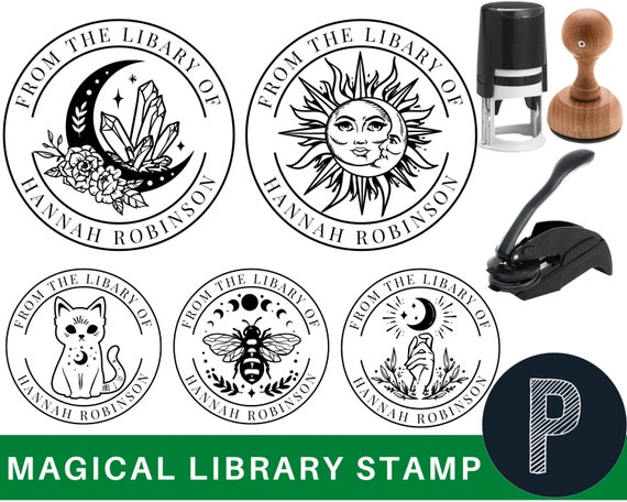 Custom Flower Teacher Library Book Stamp – sealingwaxstamp