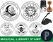 MAGIC & CELESTIAL Library of Stamp or Embosser, Custom Library Stamp, Personalized Book Stamp, This Book Belongs To Ex Libris Embosser 