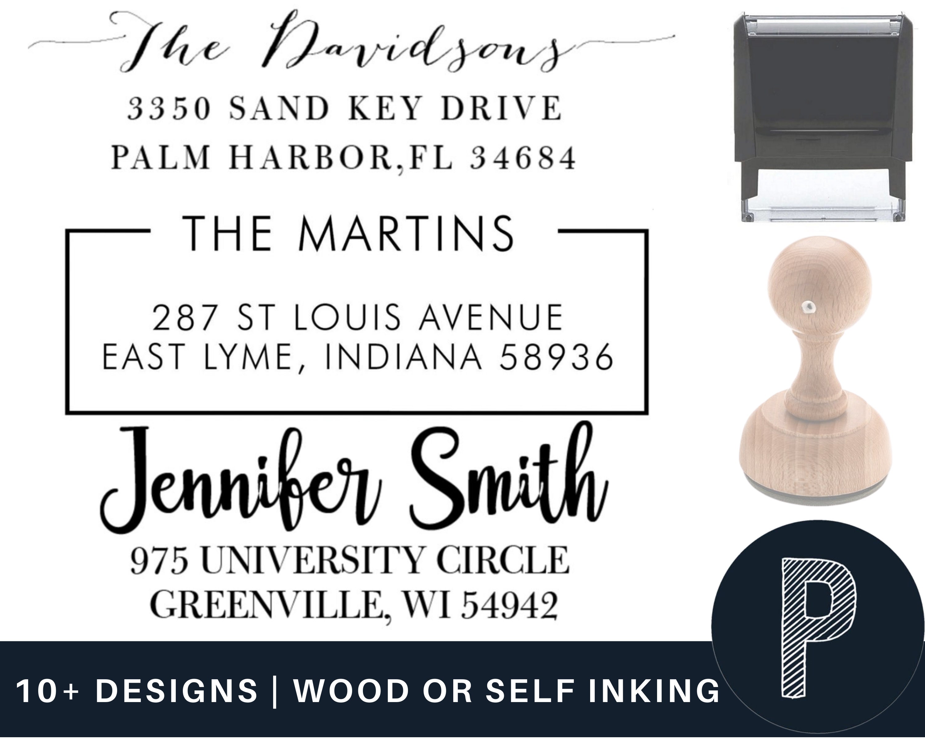  Custom Name Signature Stamp - 10 Font Options Self-Inking 1 or  2 Line Stamper with Personalized Script Calligraphy Thank You Handmade  Stamp (Script) : Office Products