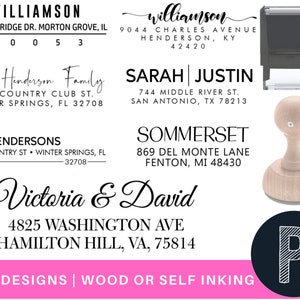 Custom Address Stamp Return Address Stamp 12+ Designs to Choose!! - Self-Inking Address Mail  Custom Address Stamper - Wedding Invitation