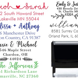 Custom Address Stamp Return Address Stamp Personalized Address Stamp Self-Inking Address Mail  Custom Address Stamper - Wedding Invitation
