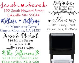 Custom Address Stamp Return Address Stamp Personalized Address Stamp Self-Inking Address Mail  Custom Address Stamper - Wedding Invitation