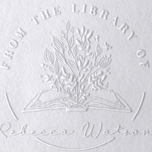 TOP SELLER - From the Library of Book Embosser Custom Personalized From the Library of Book Belongs to Ex Libris Book Lover Gift 1 5/8"