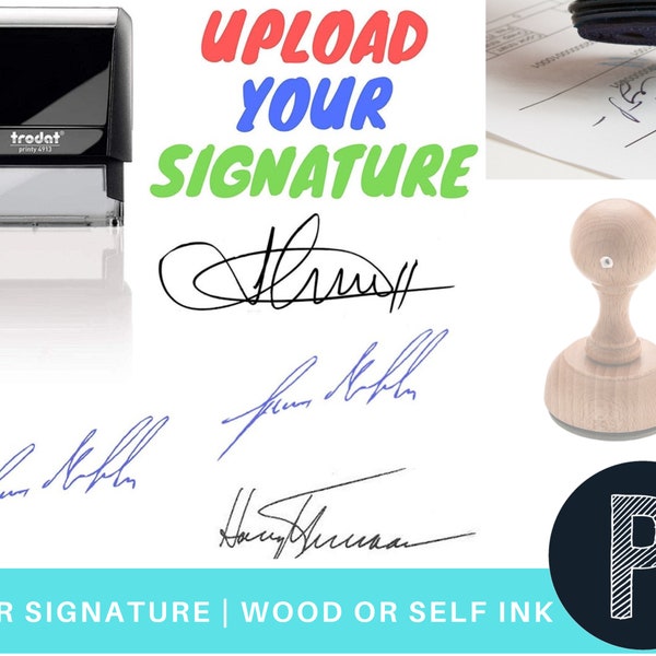 Signature Stamp - Your Signature Stamper - Custom Stamp - Signature for Signing Cheques