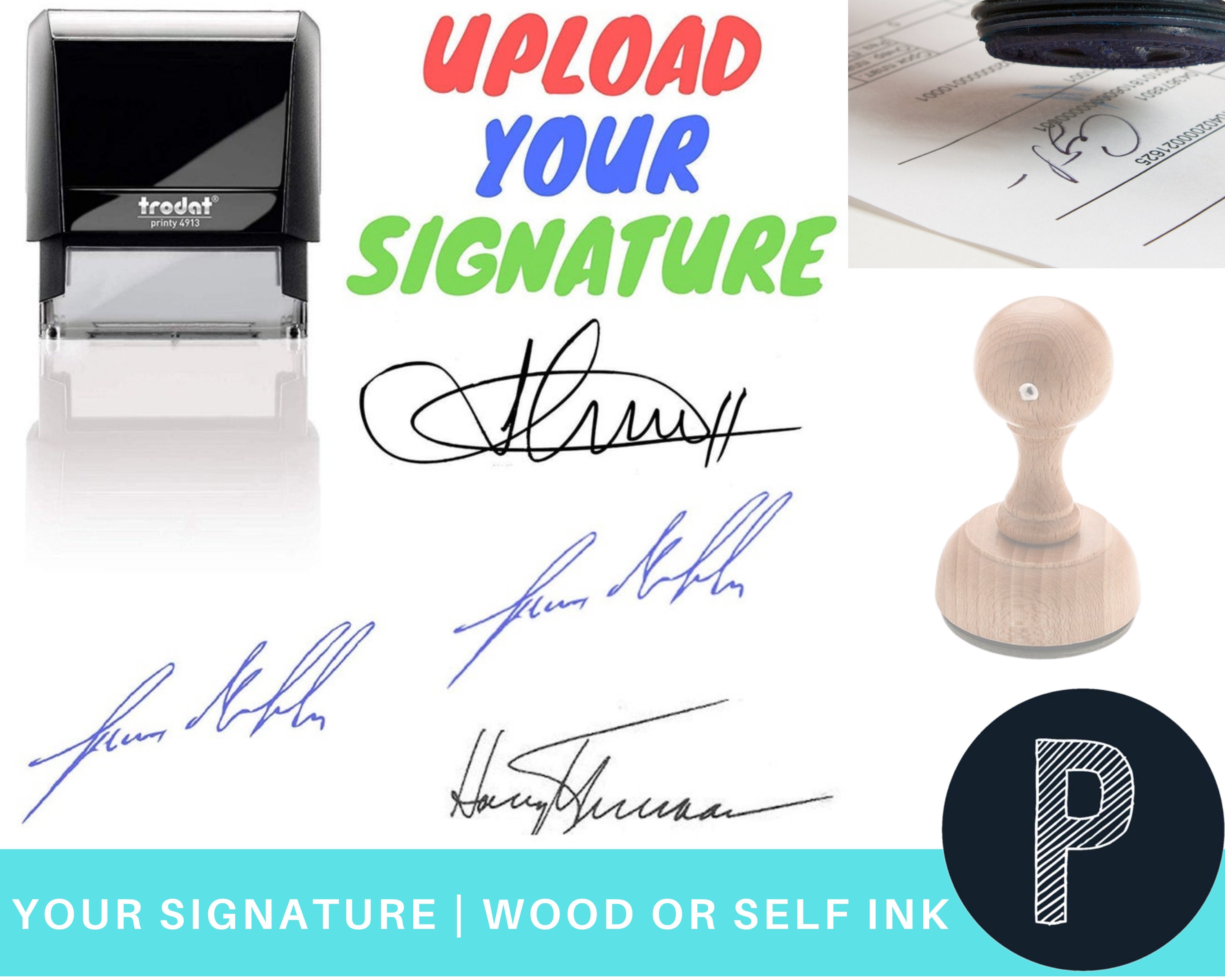 Sello de firma Su sello de firma Sello personalizado Etsy